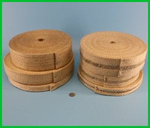 Woven fiberglass vermiculite coated gasket thermal insulating tape high temperature heat resistant