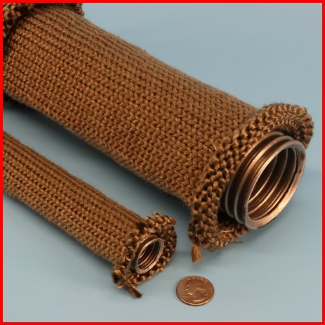 basalt knit sleeve for vehicle exhaust pipe protection
