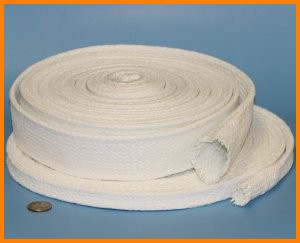 Fiberglass braided sleeve with soft PTFE coating chemical resistant seal